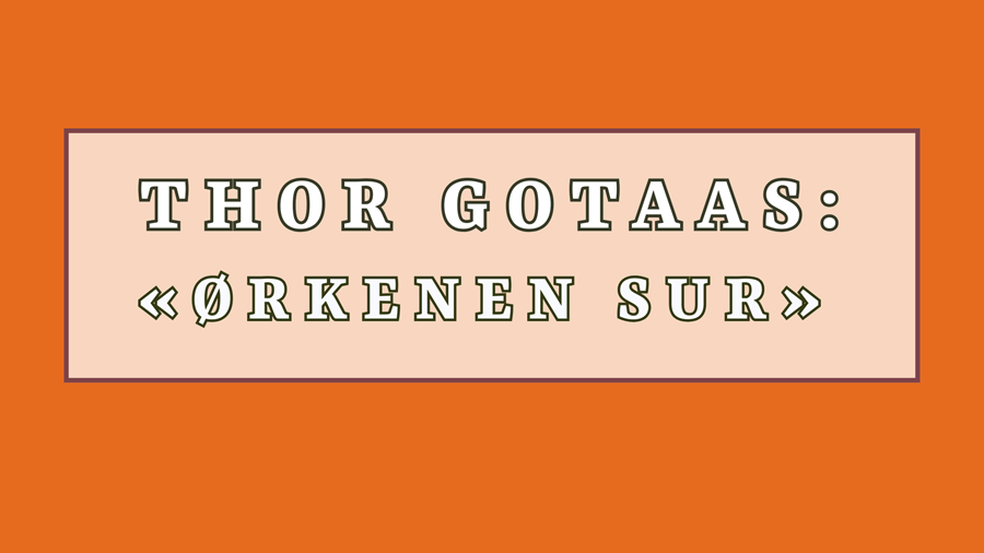 grafisk plakat med navn på foredragsholder og tittel på foredraget.