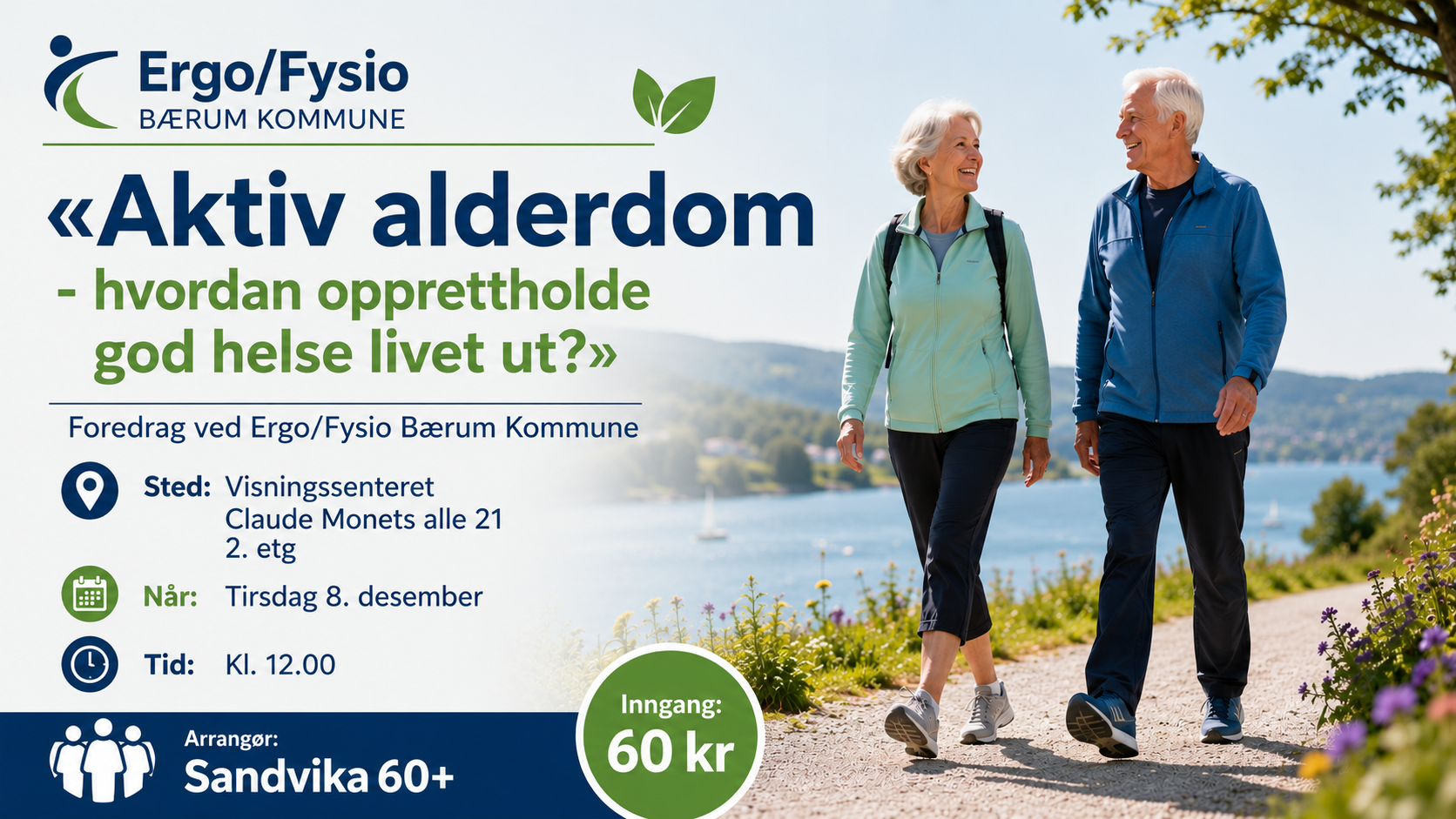 to seniorer som går tur i solen